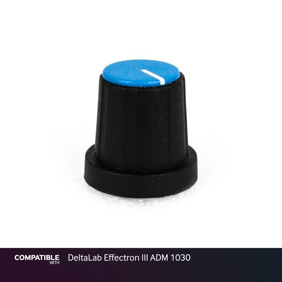 Black Knob with Blue Cap for DeltaLab Effectron III ADM 1030
