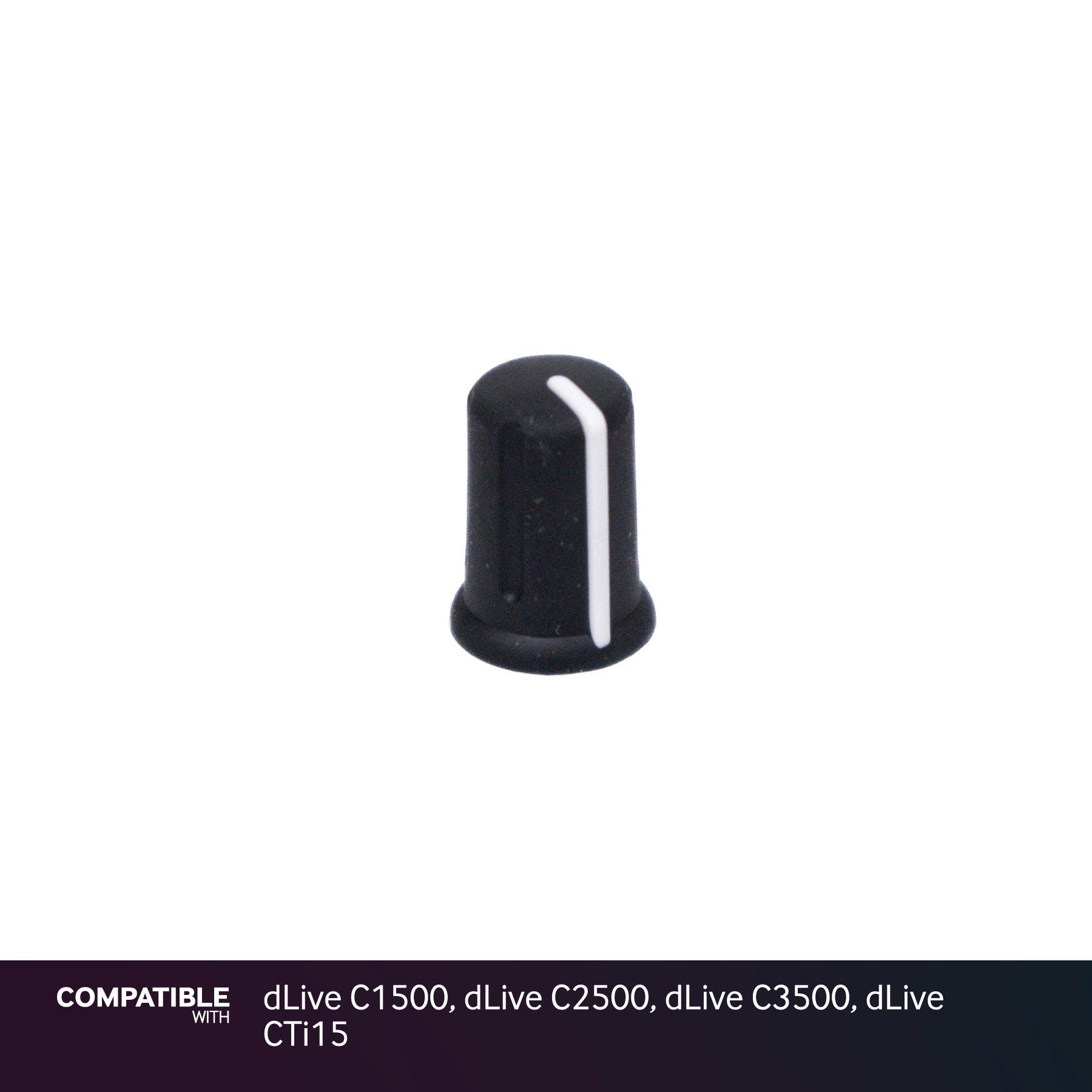 Allen & Heath Black Knob for dLive C1500, dLive C2500, dLive C3500, dLive CTi15
