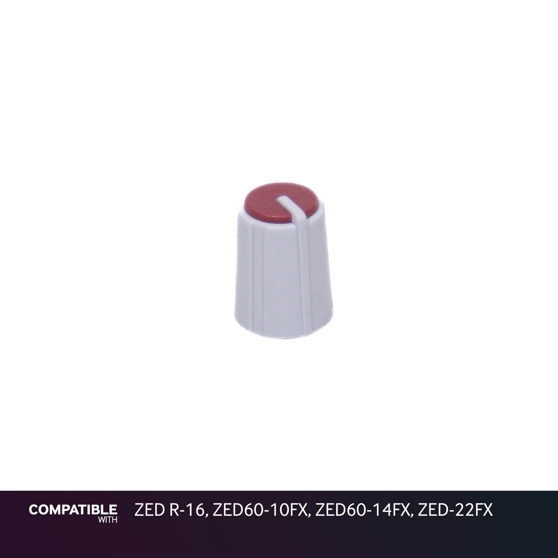 Allen & Heath Gray/Burgandy Knob for ZED R-16, ZED60-10FX, ZED60-14FX, ZED-22FX