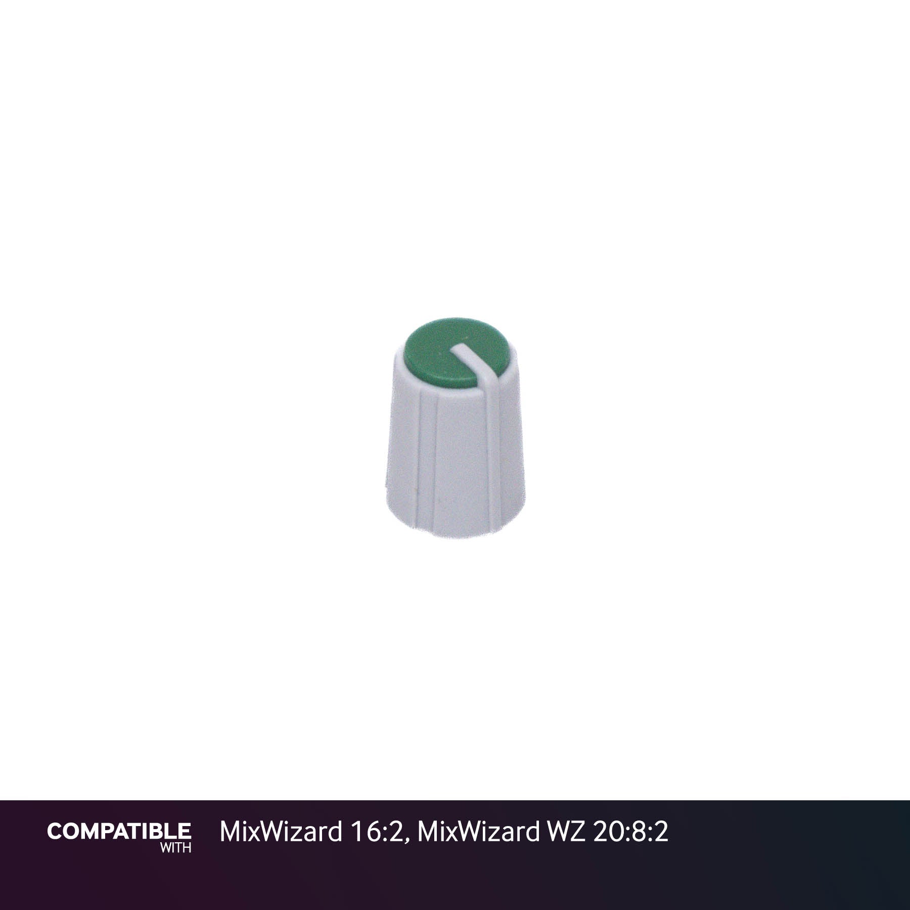 Allen & Heath Gray/Green Knob for MixWizard 16:2, MixWizard WZ 20:8:2