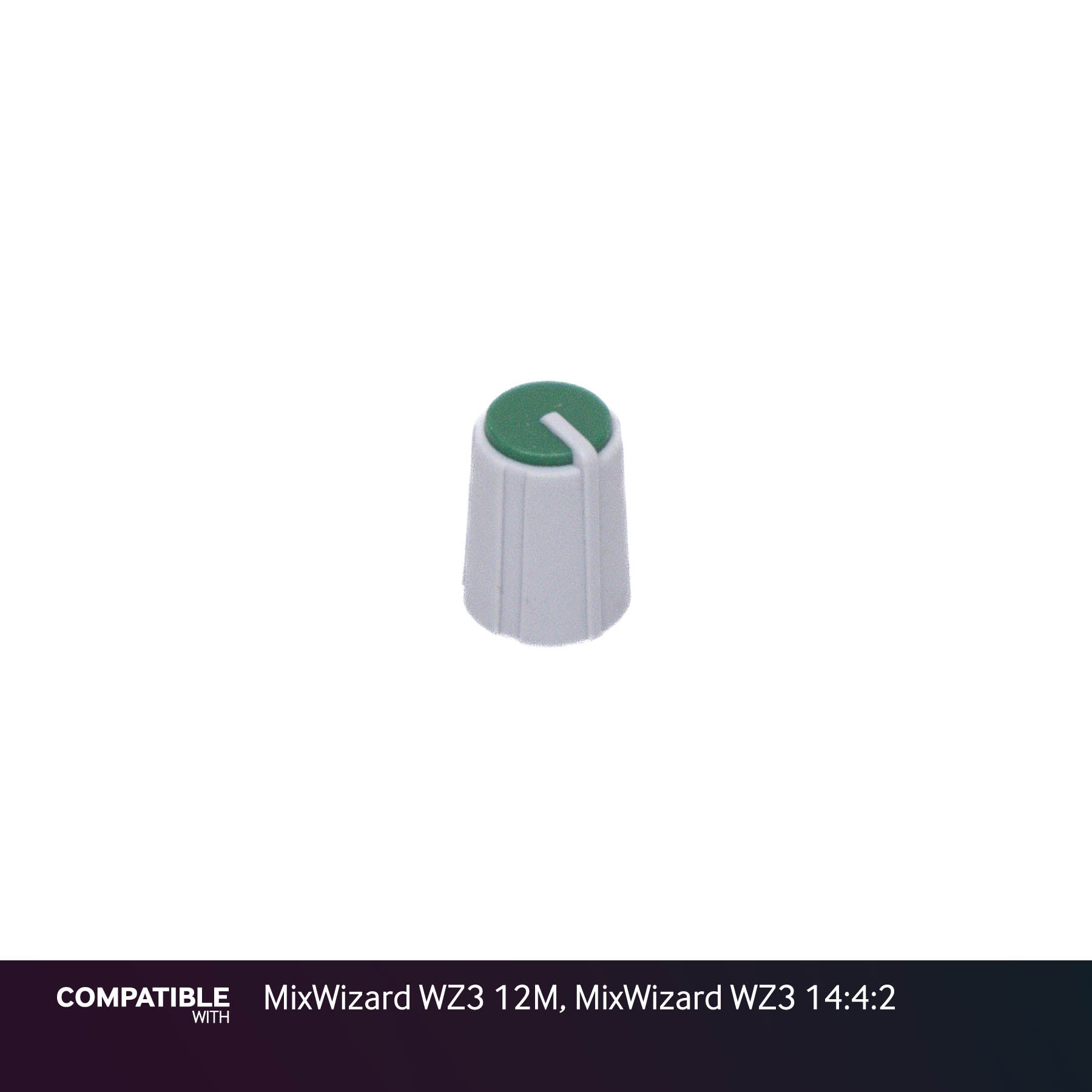Allen & Heath Gray/Green Knob for MixWizard WZ3 12M, MixWizard WZ3 14:4:2