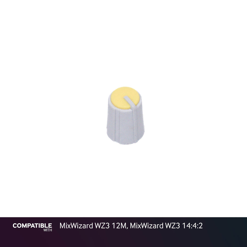Allen & Heath Gray/Yellow Knob for MixWizard WZ3 12M, MixWizard WZ3 14:4:2