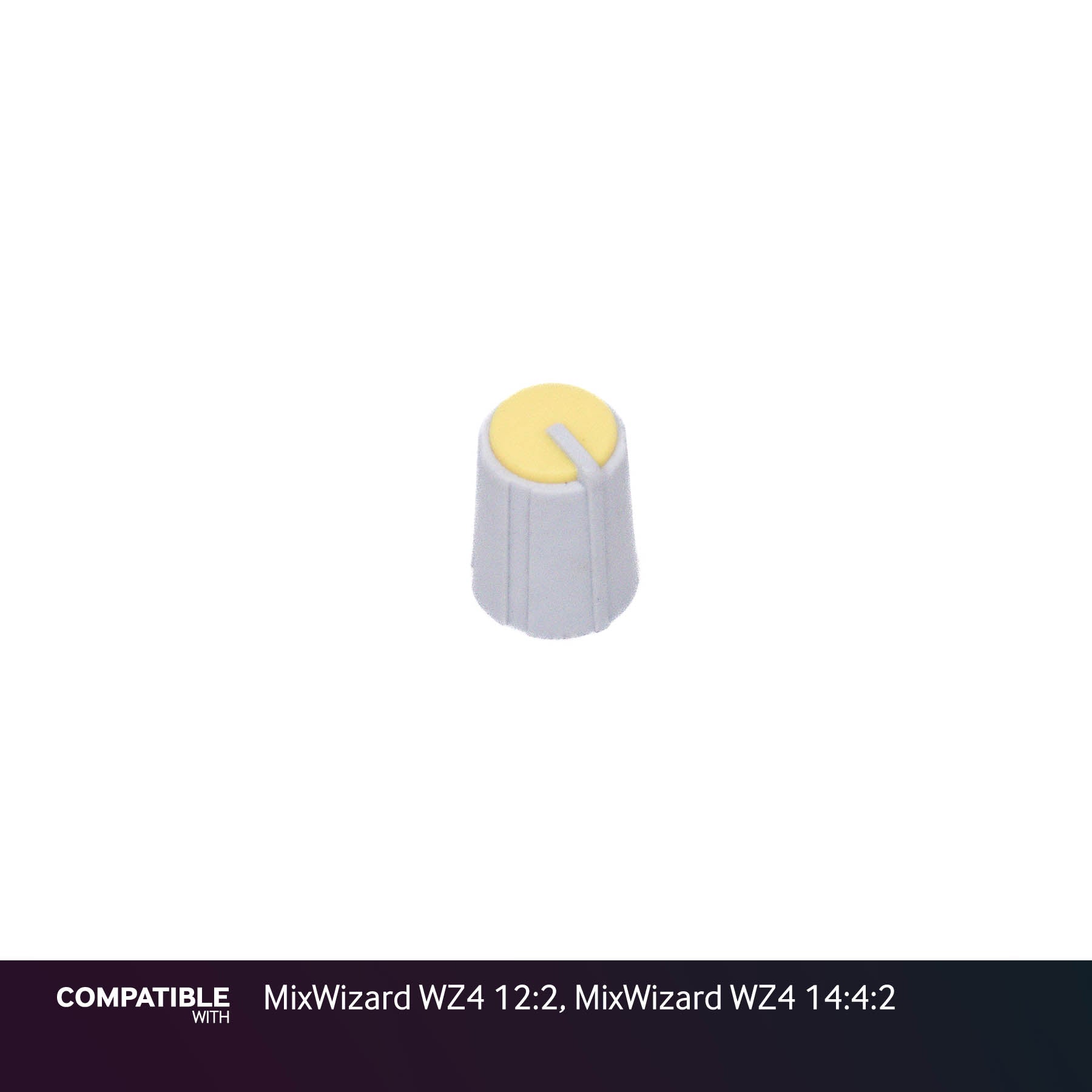 Allen & Heath Gray/Yellow Knob for MixWizard WZ4 12:2, MixWizard WZ4 14:4:2