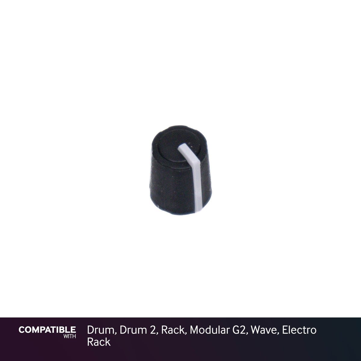 Nord Black Knob with Line for Drum, Drum 2, Rack, Modular G2, Wave, Electro Rack
