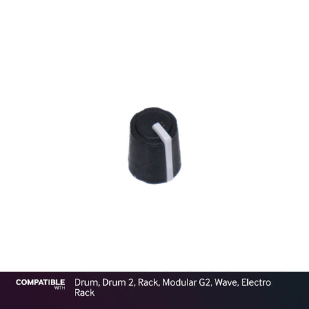 Nord Black Knob with Line for Drum, Drum 2, Rack, Modular G2, Wave, Electro Rack