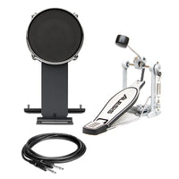 Alesis 8" Mesh Bass Drum Pad Bundle with Chain-Drive Kick Pedal, 1/4" Cable