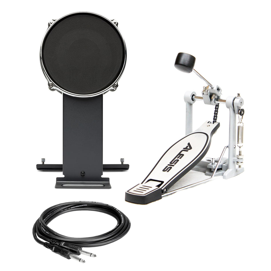 Alesis 8" Mesh Kick Pad Bundle with Kick Pedal, 1/4" Cable