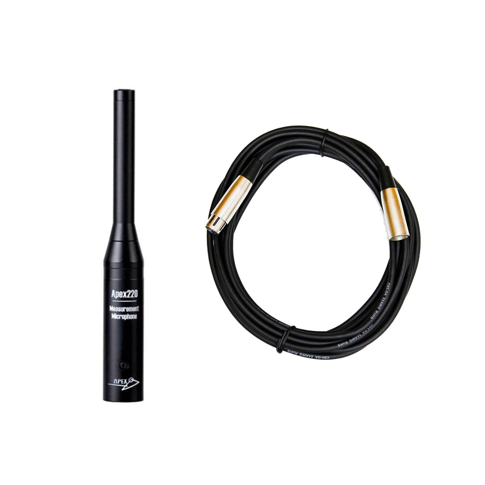 Apex 220 Measurement Microphone Bundle with 20-foot XLR Microphone Cable