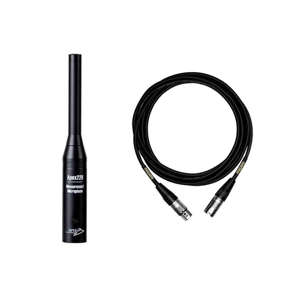 Apex 220 Measurement Microphone Bundle with 15-foot Mogami XLR Cable