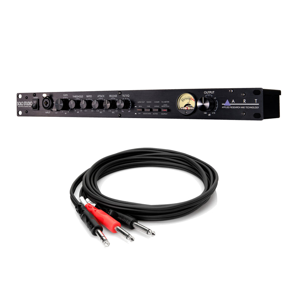 ART Solo Studio Channel Strip Bundle with Hosa STP-202 Insert Cable