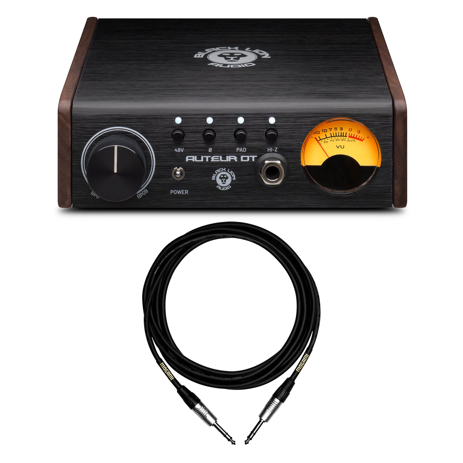 Black Lion Audio Auteur DT Desktop Preamp Bundle with Mogami TRS