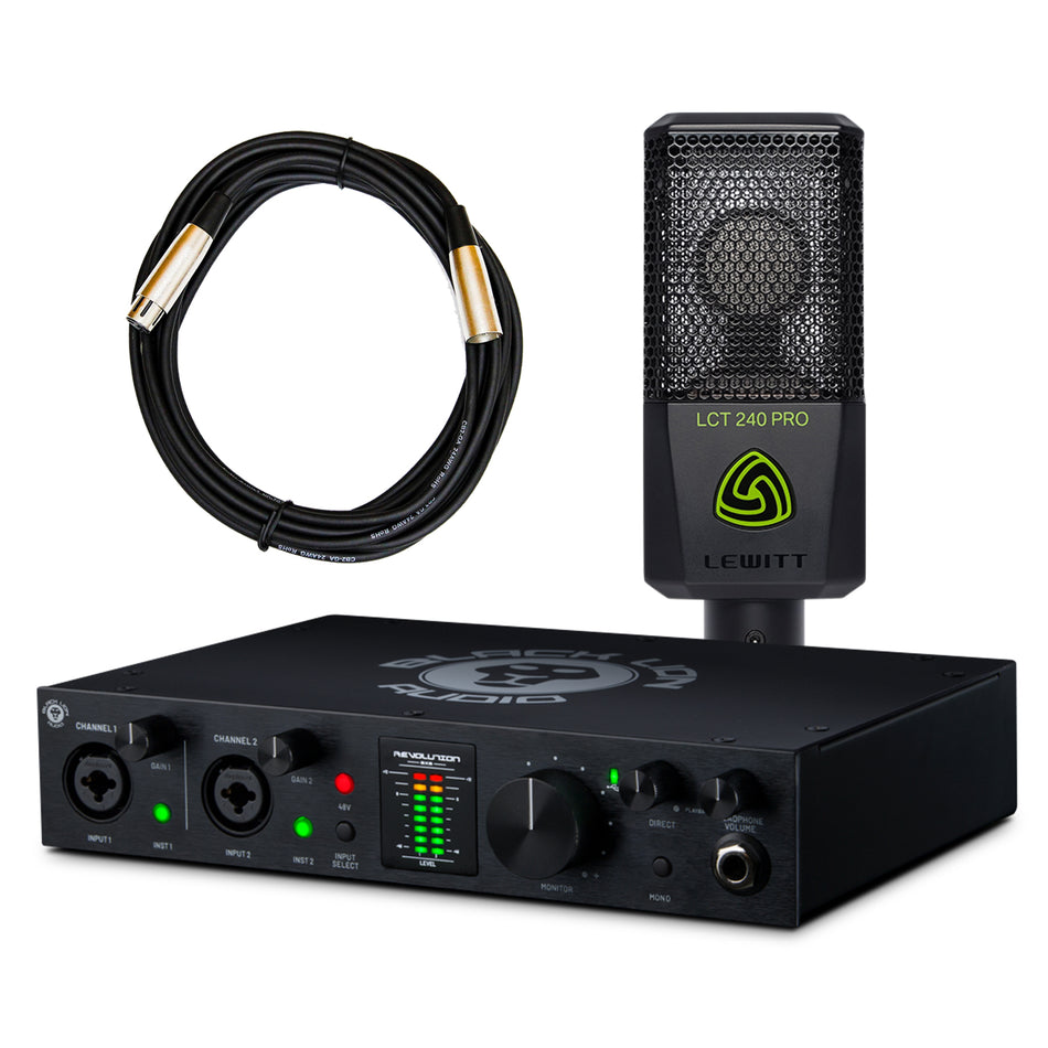 Black Lion Revolution 2x2 Interface Bundle with Lewitt LCT 240 Pro & XLR Cable