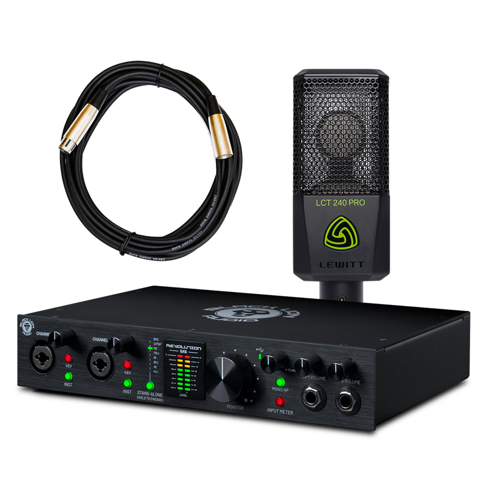 Black Lion Revolution 6x6 Interface Bundle with Lewitt LCT 240 Pro & XLR Cable