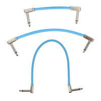 Multi-size 3-pack of Ernie Ball Blue Flex 1/4" TS Low-Profile Patch Cables