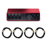 Focusrite Scarlett 18i16 (4th Gen) USB Interface Bundle with with XLR Cables