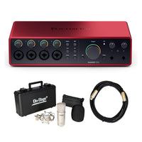 Focusrite Scarlett 18i16 (4th Gen) Bundle with Condenser Microphone & Cable