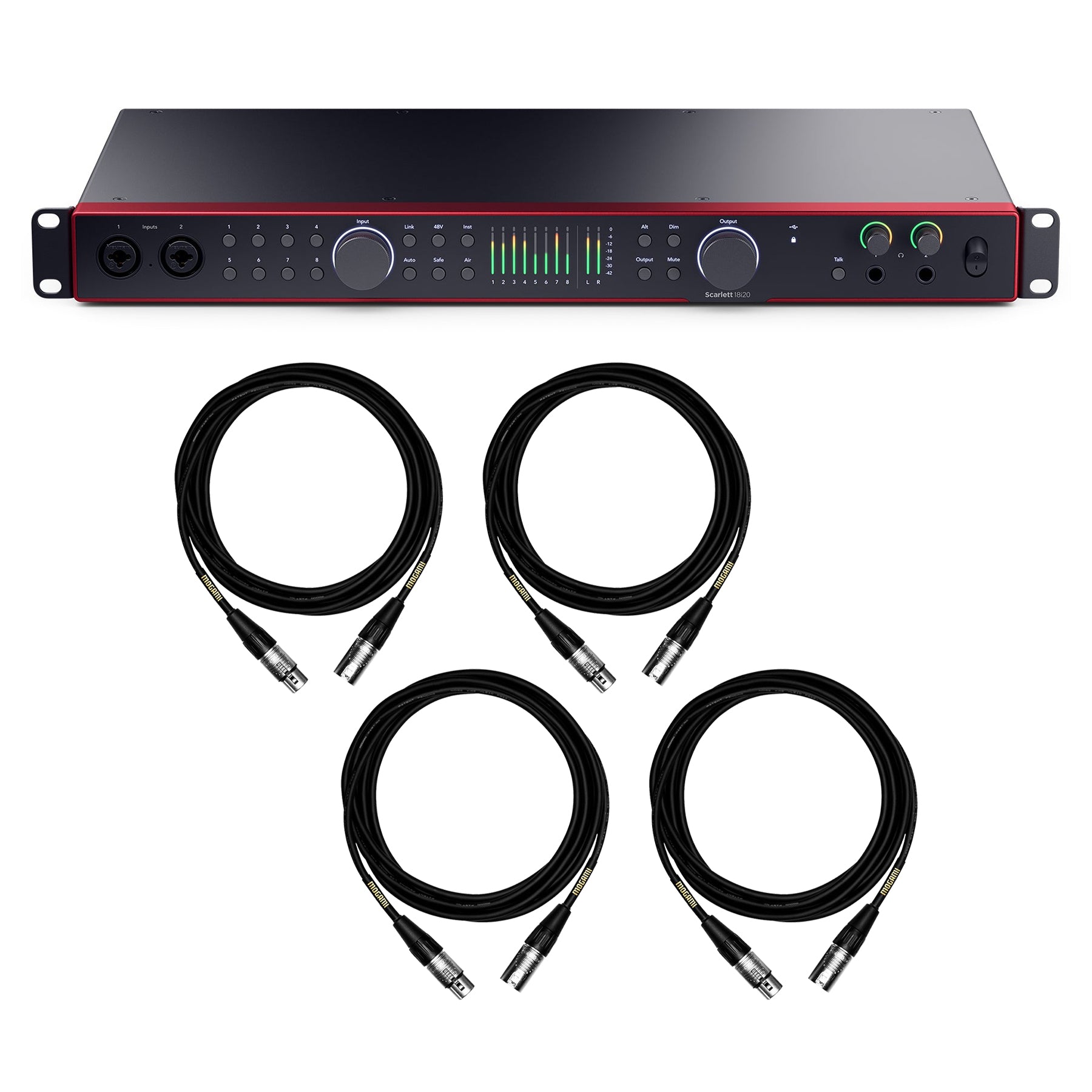 Focusrite Scarlett 18i20 (4th Gen) Interface Bundle with with Mogami X ...