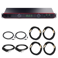 Focusrite Scarlett 18i20 (4th Gen) Bundle with XLR, TRS, Optical Cables