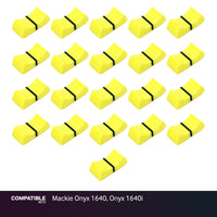 Set of 21 Yellow Fader Caps for Mackie Onyx 1640, Onyx 1640i Mixers