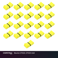 Set of 21 Yellow Fader Caps for Mackie CFX20, CFX20 mkII Mixers