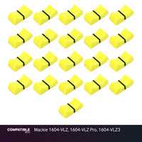 Set of 21 Yellow Fader Caps for Mackie 1604-VLZ, 1604-VLZ Pro, 1604-VLZ3 Mixers