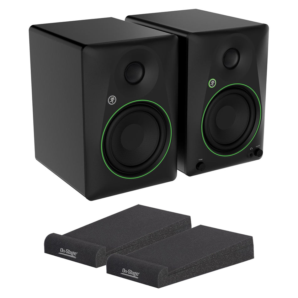 Mackie CR5BT 5.25" Studio Monitors Bundle with Foam Isolation Pads