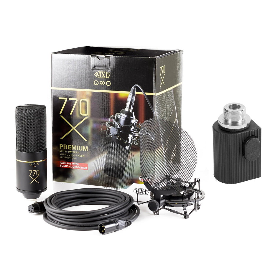 MXL 770X Microphone Package Bundle with Quick Release Clip