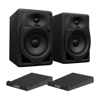 Pioneer DJ DM-50D-BT 5" Studio Monitors Bundle with Foam Isolation Pads