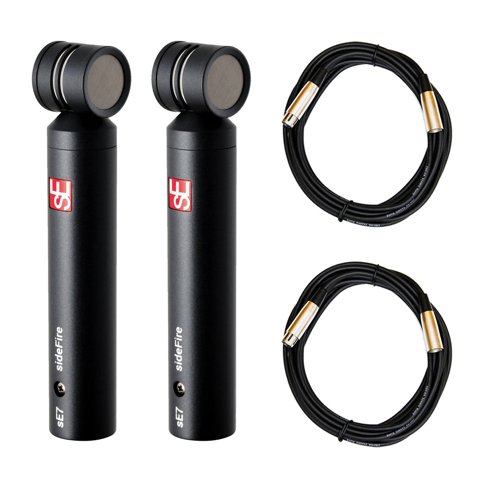sE Electronics sE7 Side Fire Stereo Pair Bundle with 2 XLR Microphone Cables