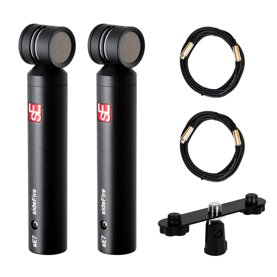 sE Electronics sE7 Side Fire Stereo Pair Bundle with Stereo T-Bar & XLR Cables
