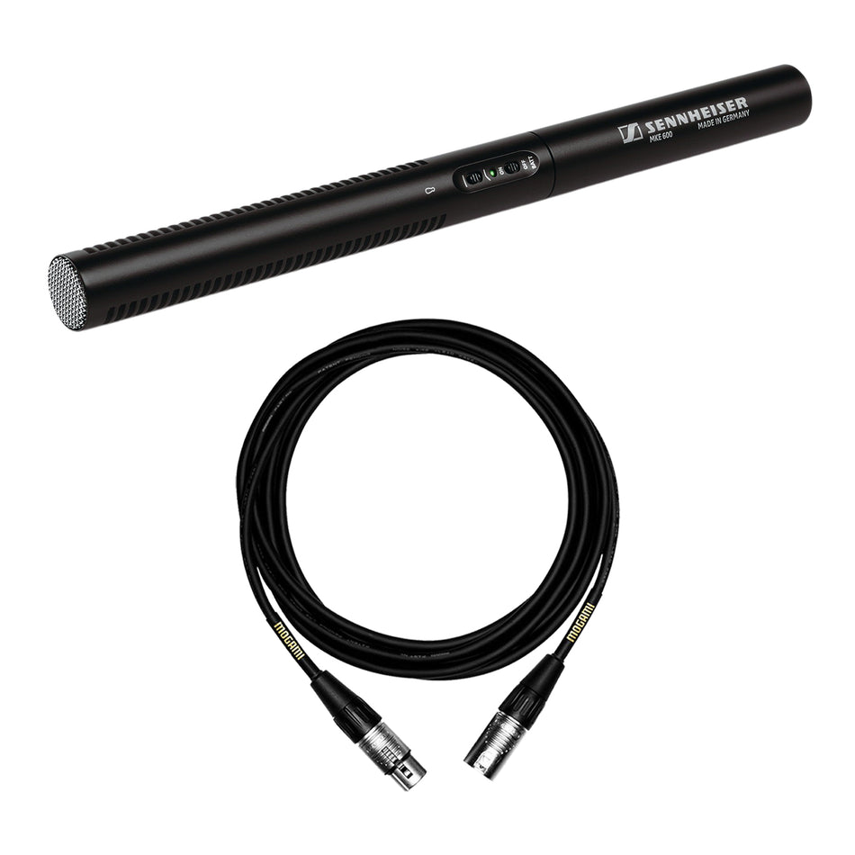 Sennheiser MKE 600 Microphone Bundle with Mogami XLR Microphone Cable