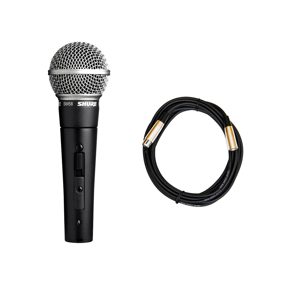 Shure SM58S Microphone Bundle with 20-foot XLR Cable