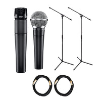 Shure SM57 & SM58 Mic Bundle with Stands & XLR Cables