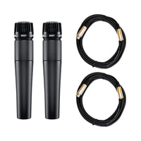 Shure SM57 Microphone 2-Pack with 20-foot XLR Cables