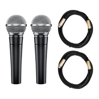 Shure SM58 Microphone 2-Pack with 20-foot XLR Cables