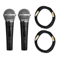 Shure SM58S Microphone 2-Pack with 20-foot XLR Cables