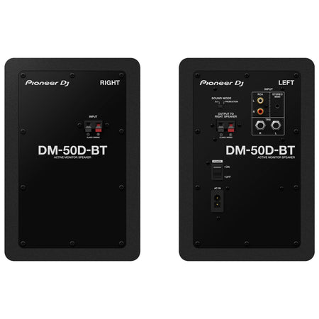 Pioneer DJ DM-50D-BT 5" Studio Monitors Bundle with Foam Isolation Pads