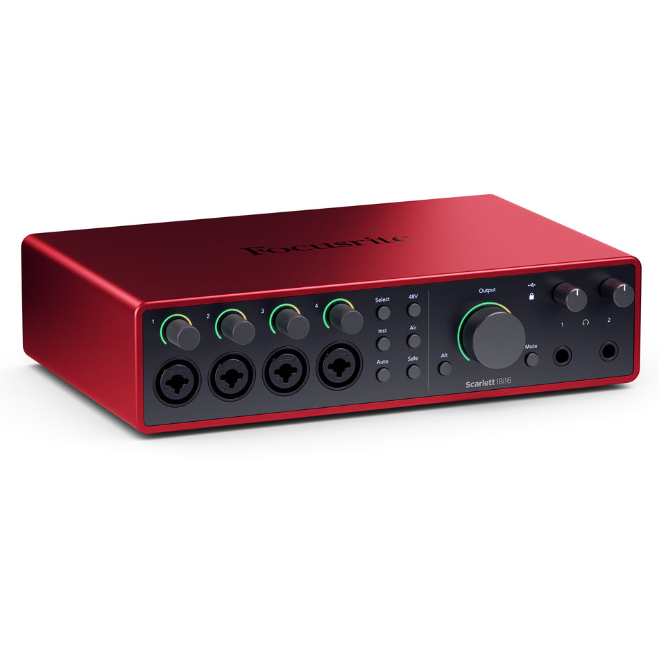 Focusrite Scarlett 18i16 (4th Gen) USB Audio Recording Interface for Mac/Windows