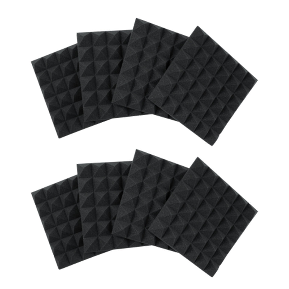 Gator Frameworks GFW-ACPNL1212PCHA-8PK 8-Pack of Charcoal 12x12" Acoustic Pyramid Panels