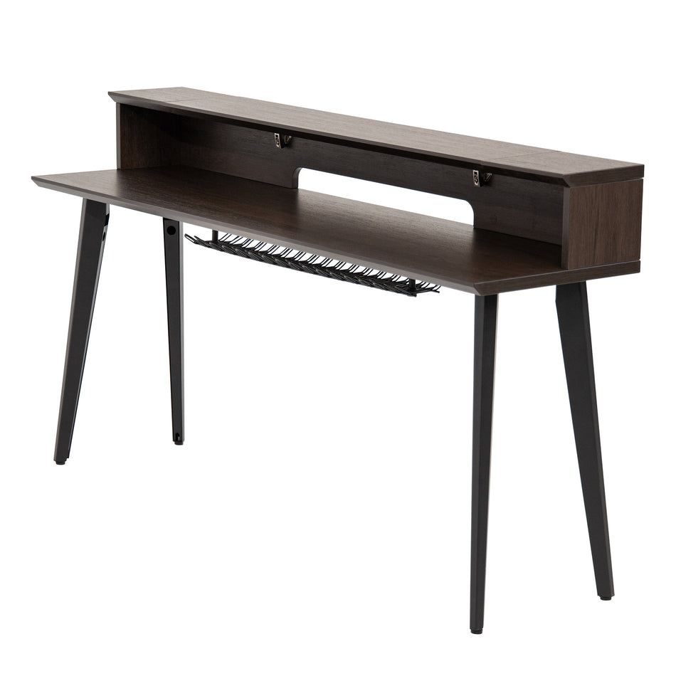 Gator Frameworks Elite Series 88-Note Keyboard Table, Dark Walnut Brown