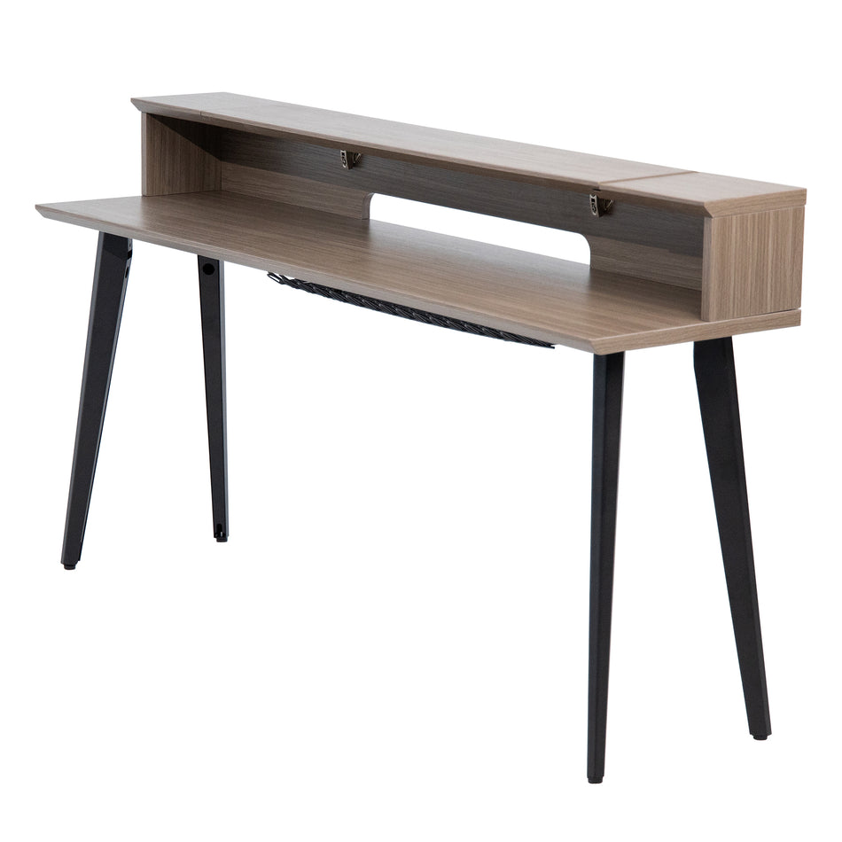 Gator Frameworks Elite Series 88-Note Keyboard Table, Driftwood Grey