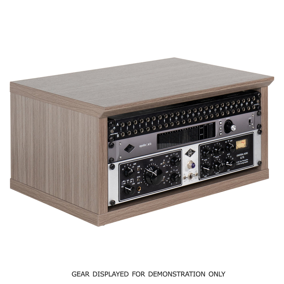 Gator Frameworks Elite Series 4U Desktop Studio Rack, Driftwood Grey