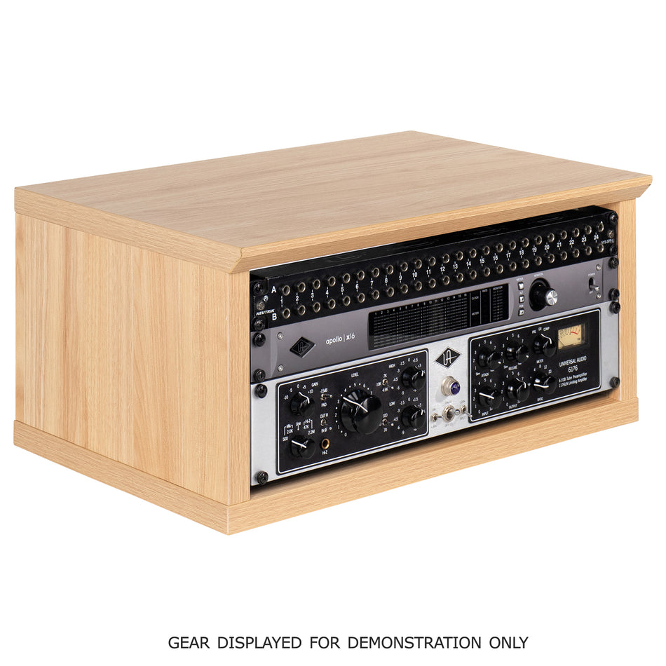 Gator Frameworks Elite Series 4U Desktop Studio Rack, Natural Maple Matte