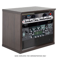 Gator Frameworks Elite Series 8U Desktop Studio Rack, Dark Walnut Brown