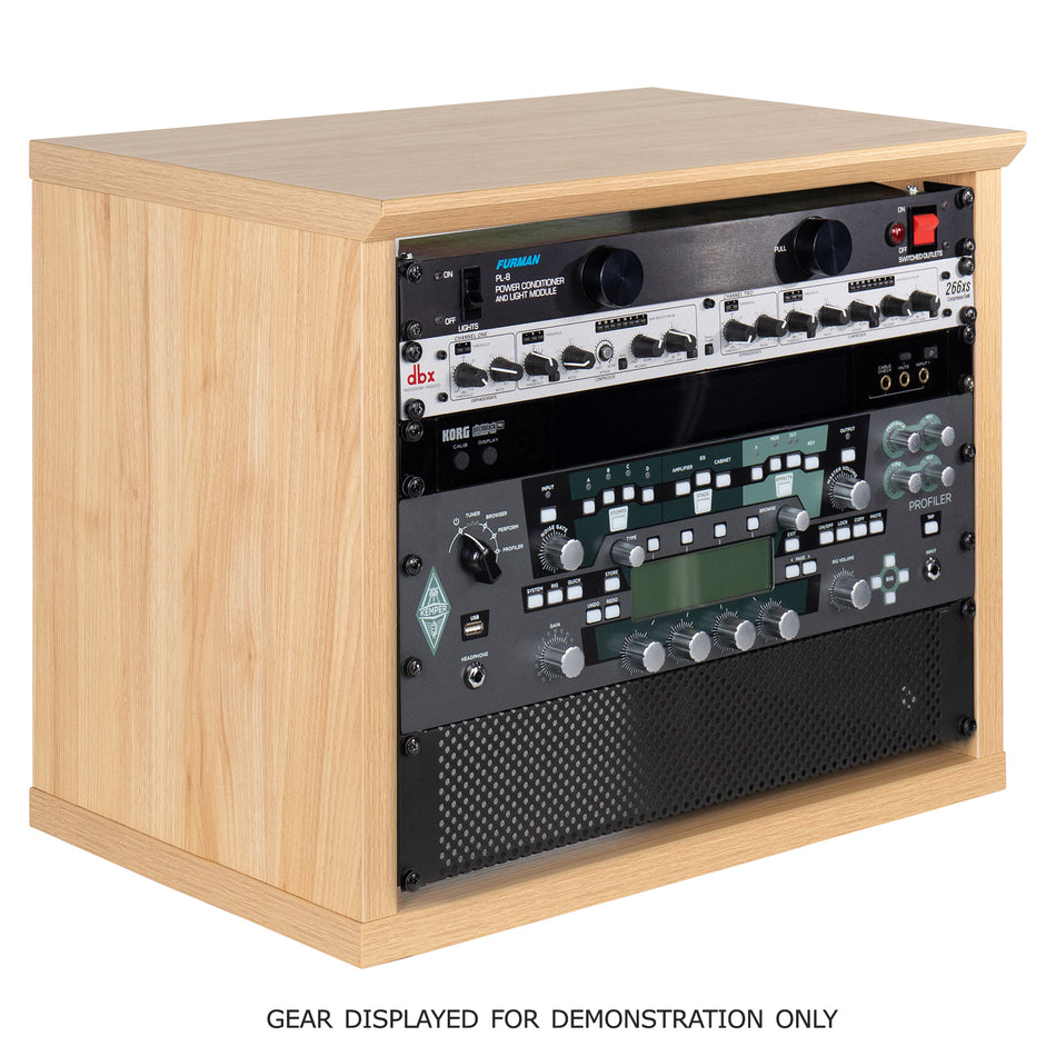 Gator Frameworks Elite Series 8U Desktop Studio Rack, Natural Maple Matte