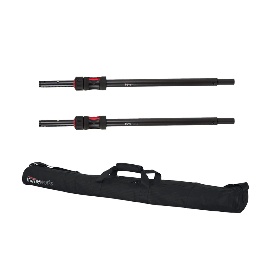 Gator Frameworks GFW-ID-SPKR-SPSET Pair of ID Sub Poles with Carry Bag