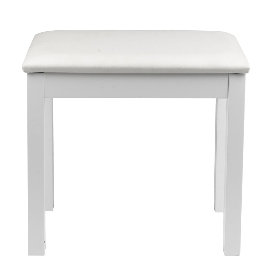 Gator Frameworks GFW-KEYBENCH-WDWH Traditional Wooden Piano Bench, White