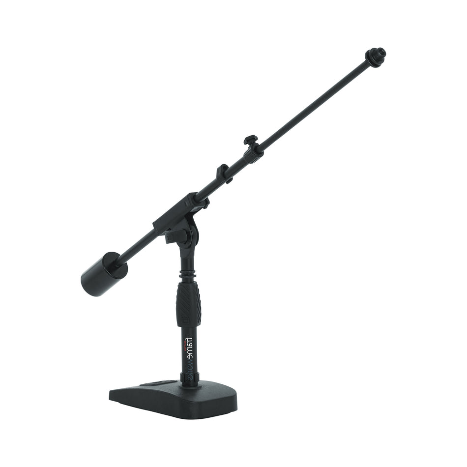 Gator Frameworks GFW-MIC-0822 Telescoping Boom Mic Stand Desktop & Bass Drum