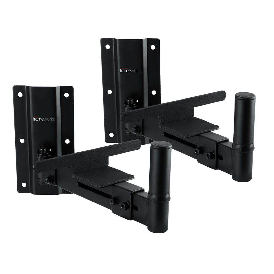 Gator Frameworks GFW-SPK-WM100 Pair of Wall Mount Speaker Stands, Black