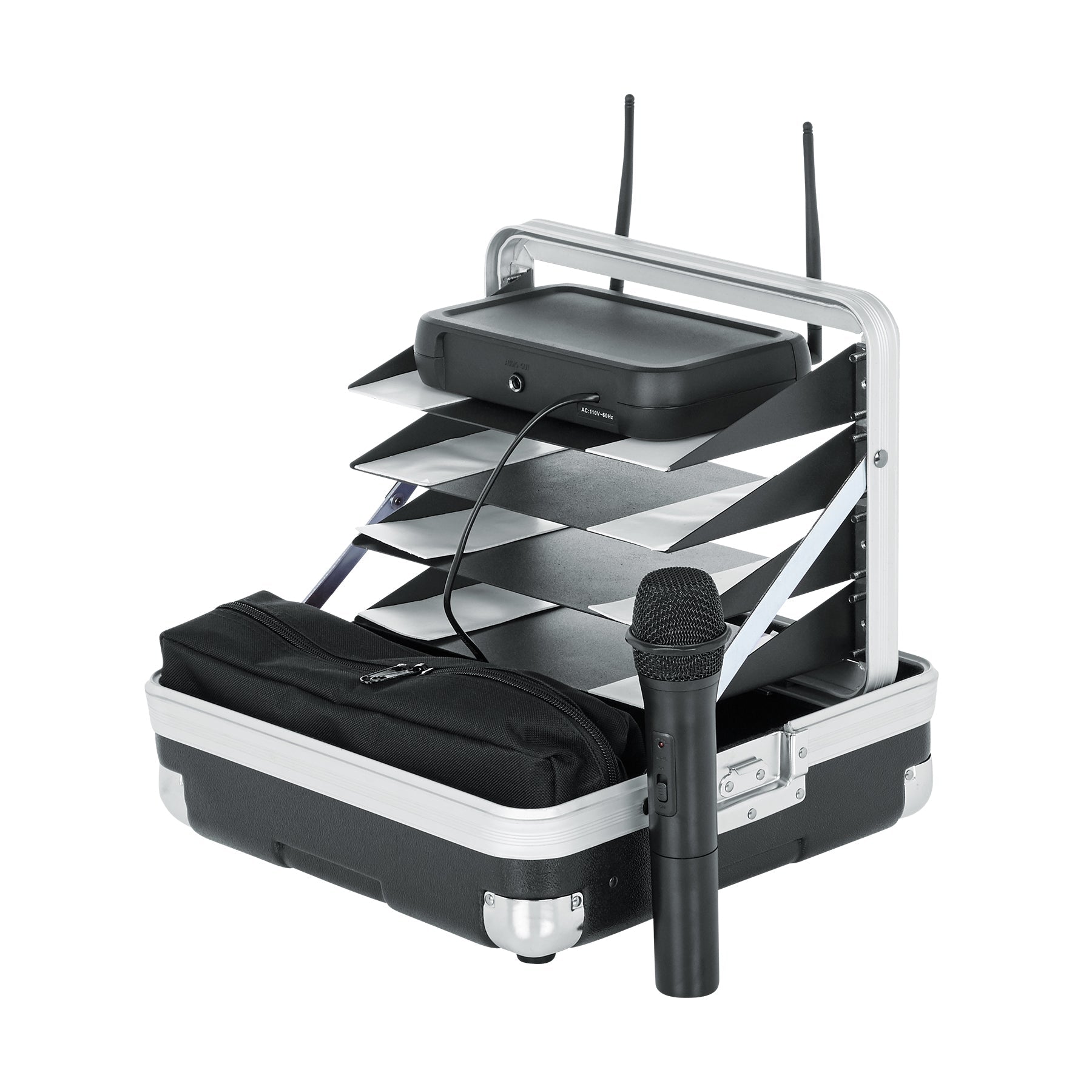 Gator 4-System Case for Shure SLX24, SLX4, ULXD24, ULXD4 Systems